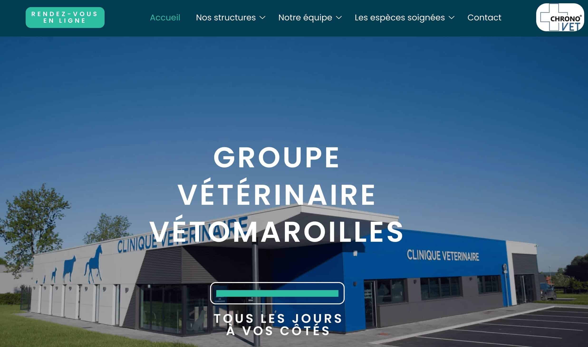 création site internet vétérinaire - page présentation clinique vétérinaire vetomaroilles